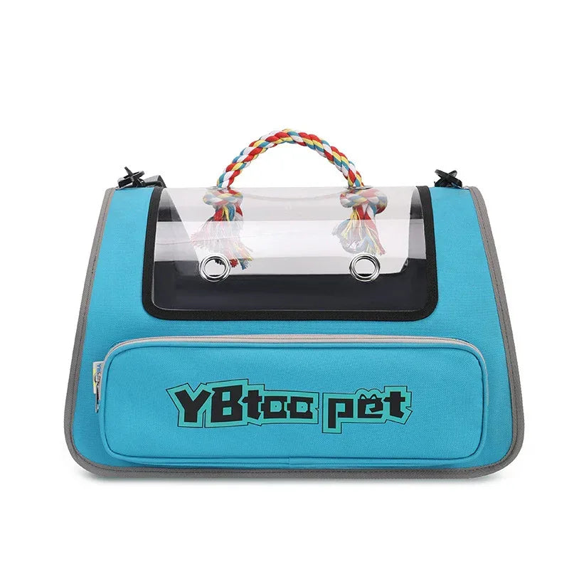 Sturdy Cat Carrier - Transparent Soft Sided Dog Carrier & Travel Pet Pack - silvia-therhond