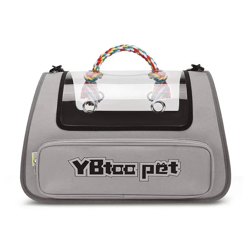 Sturdy Cat Carrier - Transparent Soft Sided Dog Carrier & Travel Pet Pack - silvia-therhond