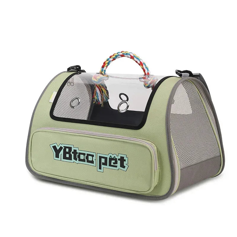 Sturdy Cat Carrier - Transparent Soft Sided Dog Carrier & Travel Pet Pack - silvia-therhond