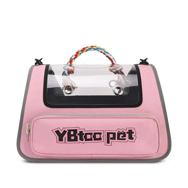 Sturdy Cat Carrier - Transparent Soft Sided Dog Carrier & Travel Pet Pack - silvia-therhond